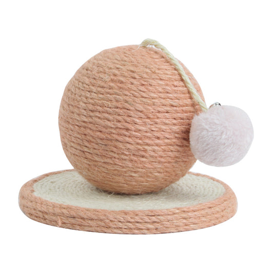Rascador de Sisal para Gatos con Columna Cilíndrica y Bola de Desgaste - Image 6