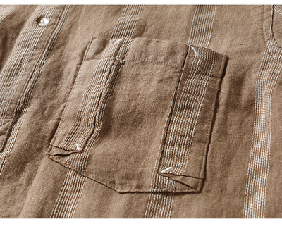 Camisa Manga Corta Hombre Algodón y Lino - Verano Fresco y Cómodo - Image 16