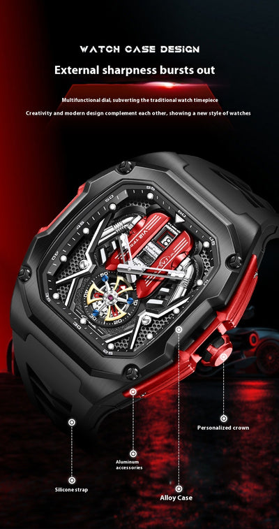 Reloj Tonneau de Lujo Hueco 3D con Luminiscencia y Resistencia al Agua - Image 21