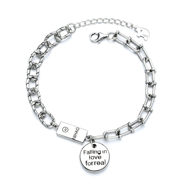 Pulsera de Plata Esterlina con Medallón Alfabeto Herradura - Image 3