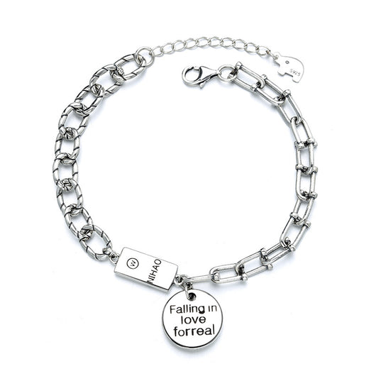 Pulsera de Plata Esterlina con Medallón Alfabeto Herradura - Image 3