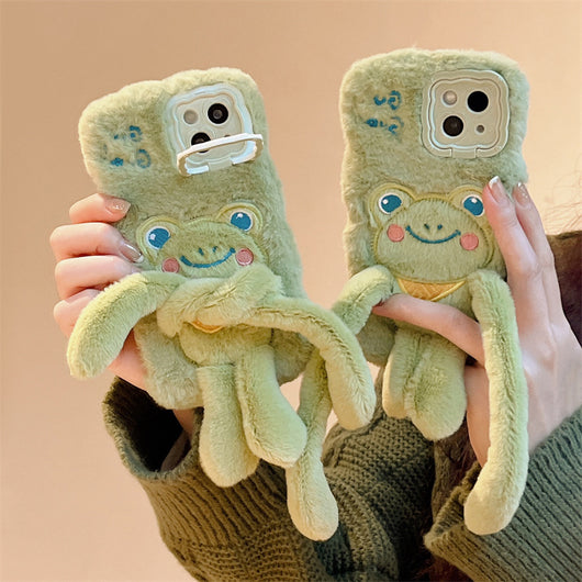 Funda de Celular Rana Peluda Extraíble con Diseño Cartoon - Image 2