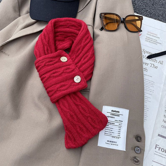 Pañuelo Liso Pequeño para Mujer - Estilo Coreano Otoño Invierno - Image 10
