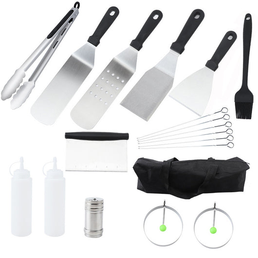 Set Completo de Herramientas BBQ en Acero Inoxidable - Pala para Asar Portátil - Image 6