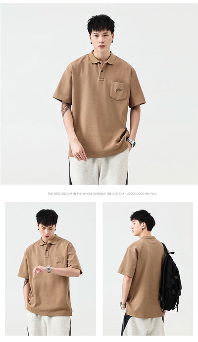 Polo Retro Estival Transpirable con Solapa Manga Corta para Hombre - Image 20