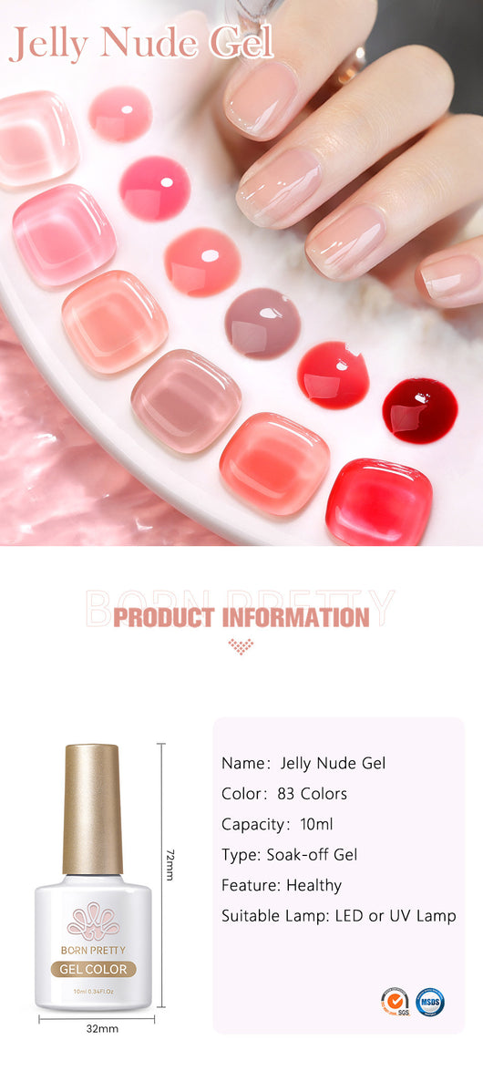 Esmalte de Uñas Gel UV Transparente Efecto Gelatina Fotocurable - Image 95