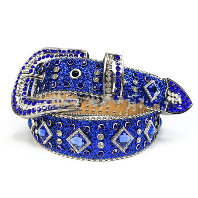 Cinturón Denim con Hebilla de Moda y Cristales Brillantes - Image 2