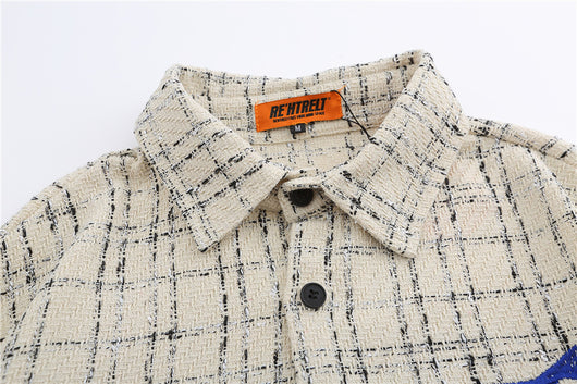 Camisas Manga Larga a Cuadros con Bordado de Letras Primavera para Hombre y Mujer - Image 18