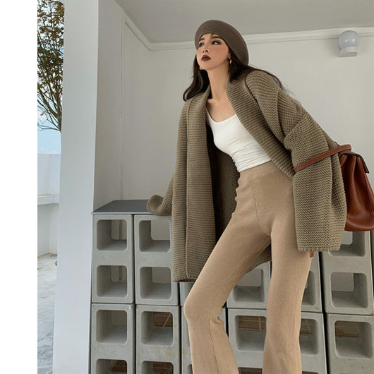 Cardigan Holgado con Pantalón Bootcut de Cintura Alta - Image 13