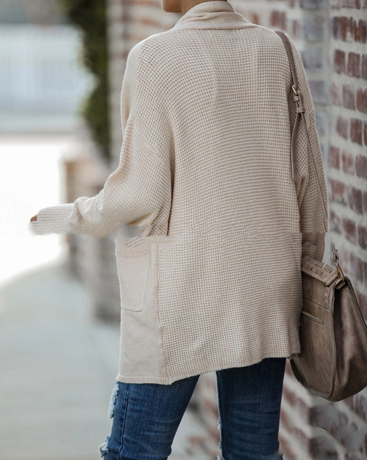 Cardigan Suéter Mujer Mangas Murciélago Abrigo Invierno - Image 8