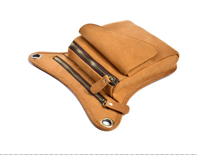 Bolsa Táctica de Cuero Genuino para Hombre - Riñonera Outdoor Ajustable - Image 11