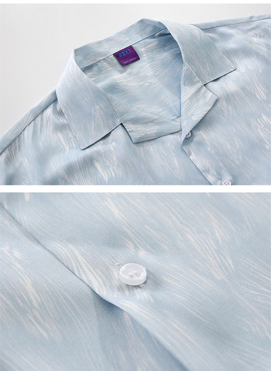 Camisa Estampada Floral para Hombre de Manga Corta - Image 10