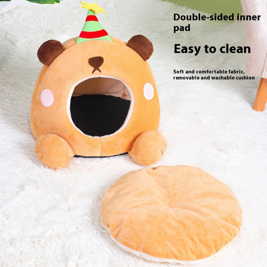Cama Gato Estrella de la Suerte - Nido Cálido para Todas las Estaciones - Image 3