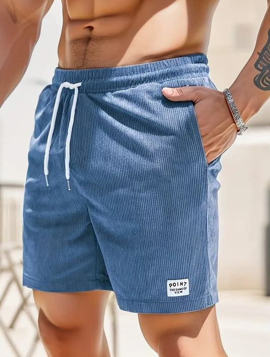 Pantalones Cortos de Verano en Pana con Cordón Ajustable para Hombre - Image 14