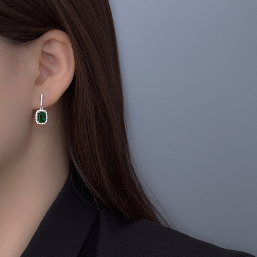 Aretes de Plata Esterlina con Esmeralda Verde Elegantes - Image 12