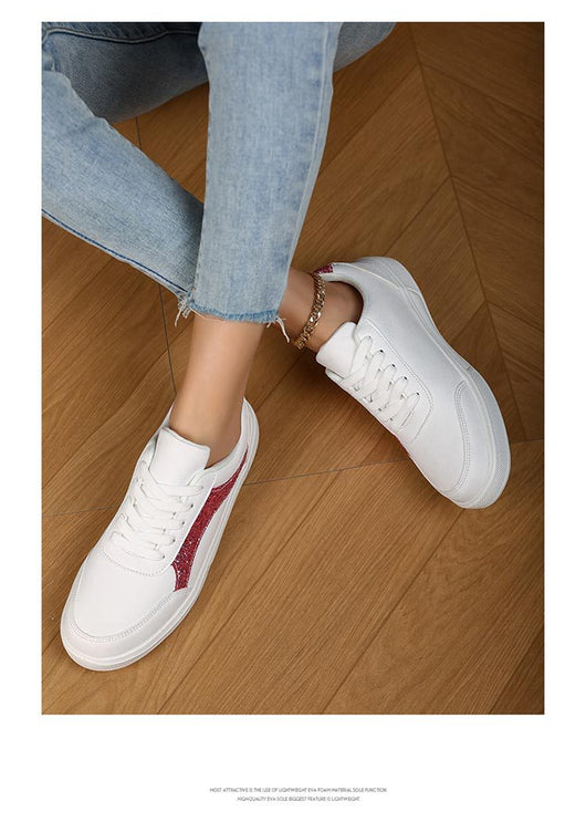 Tenis Blancos Brillantes para Uso Casual - Image 7