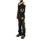 Casual Pants with Zipper and Plaid Stitching