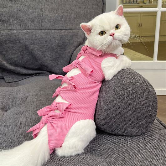 Pijama Quirúrgico para Gatos con Cierre de Cordones - Recuperación Post-operatoria - Image 4