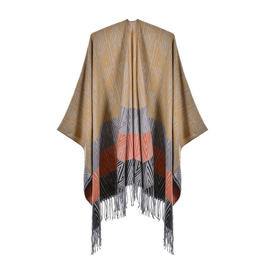 Chal Dividido Jacquard Grueso y Cálido - Estilo Europeo y Americano - Image 15