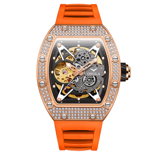Reloj Automático Mecánico para Hombre con Cristales Engastados - Image 6