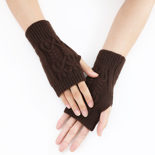 Guantes Tejidos Medio Dedo para Parejas - Lana Cálida Invierno Unisex - Image 18