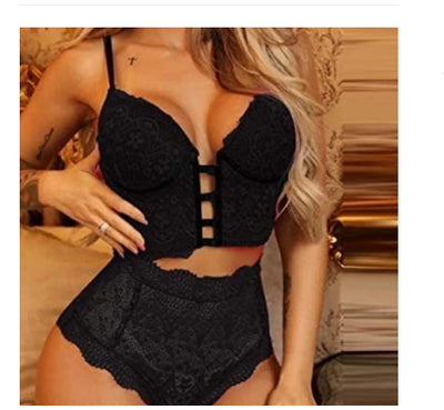 Conjunto de Encaje de Dos Piezas con Braguita y Tirantes - Image 6