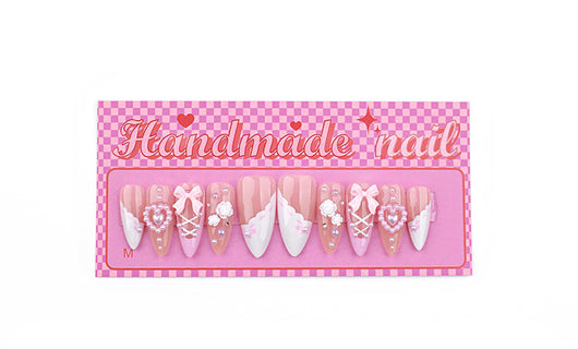 Esmalte de Uñas Perla Camelia Francés Blanco con Moño Dulce - Image 9