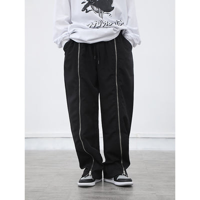 Pantalones Anchos de Pierna Ancha en Negro con Cierre - Image 21