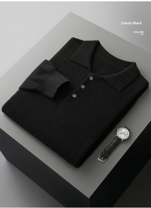 Suéter de Cachemira para Hombre con Cuello Solapa - Image 22
