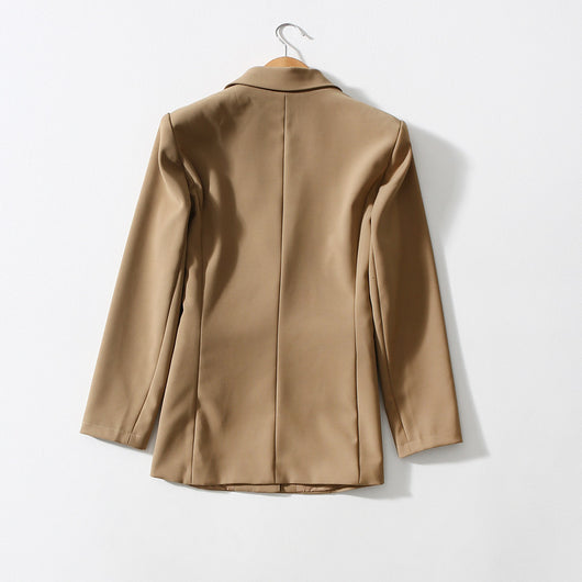Blazer Suelto de Botón Único Antiedad para Mujer - Casual y Elegante - Image 13