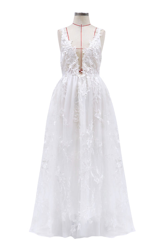 Vestido de Novia Elegante con Tirantes Sexy para Ceremonia y Recepción - Image 4