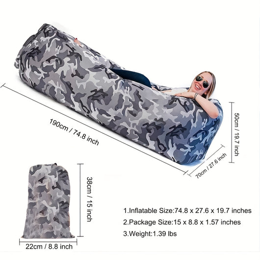 Colchón Inflable Portátil para Camping y Playa - Cama de Aire Impermeable - Image 12