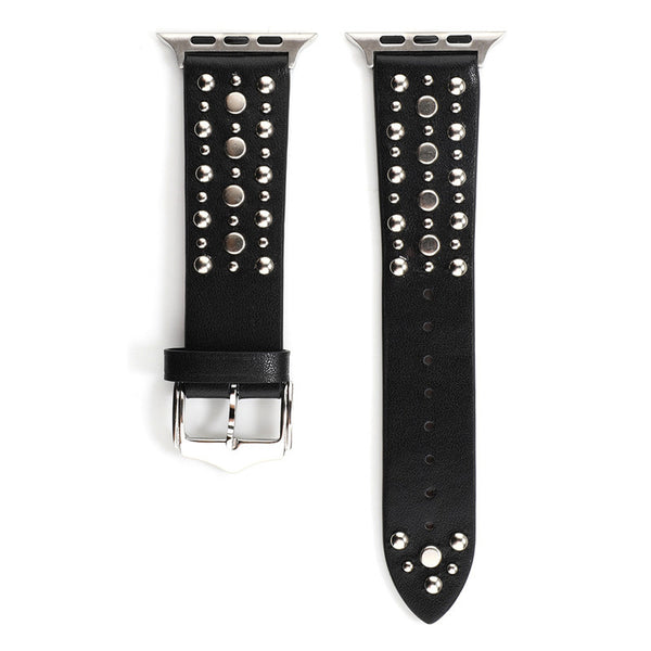 Correa de Cuero Punk con Remaches para Apple Watch - Pulsera de Reemplazo Compatible - Image 5