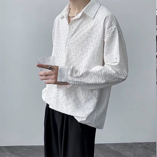 Camisa de Lujo Ligero con Textura Embosada para Hombre