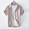 Camisa Casual de Algodón y Lino para Hombre