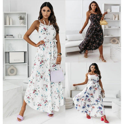 Vestido Estampado con Paneles de Tirantes y Dobladillo Irregular - Image 3