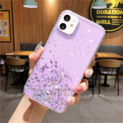 Funda Transparente de Epoxi con Estrellas y Brillo Degradado para Teléfono - Image 11