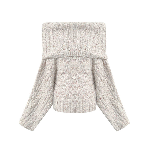 Suéter Elegante Escote Frío Retorcido para Mujer - Image 5