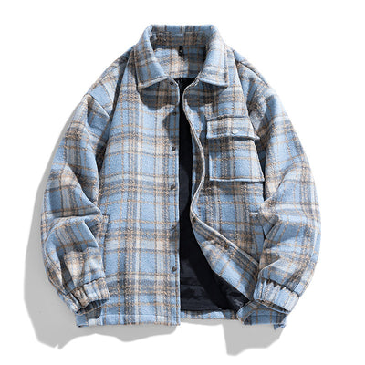 Camisa Casual a Cuadros Estilo Retro Americano para Hombre - Image 3