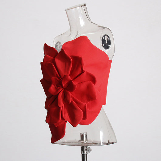 Top Tubo Backless con Flores 3D - Image 12