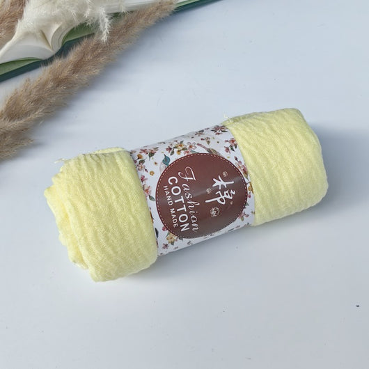 Pañuelo de Algodón y Lino Arrugado Monocromático - Image 55