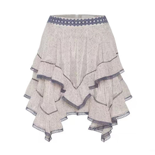 Conjunto de Dos Piezas con Blusa de Mangas Globo y Falda para Mujer - Image 5