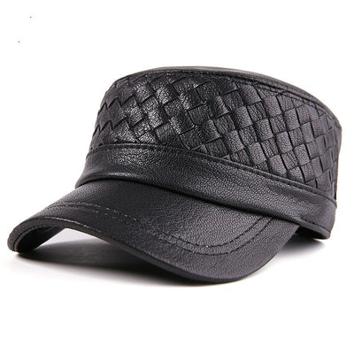 Gorra Plana de Piel de Oveja Estilo Británico para Mujer