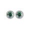 S925 Sterling Plateado Genuine Goods Moissanite Round Bag Stud Earrings Simple Graceful Emerald Moissanite 1 Karat
