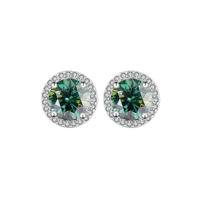 Aretes de Plata Esterlina S925 con Moissanita Redonda Genuina - Diseño Simple y Elegante - Image 8