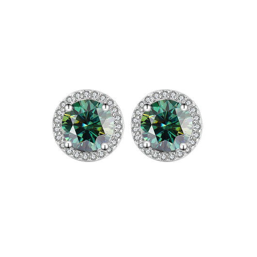 Aretes de Plata Esterlina S925 con Moissanita Redonda Genuina - Diseño Simple y Elegante - Image 8