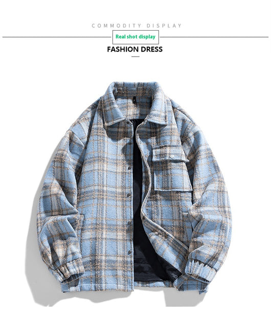 Camisa Casual a Cuadros Estilo Retro Americano para Hombre - Image 23