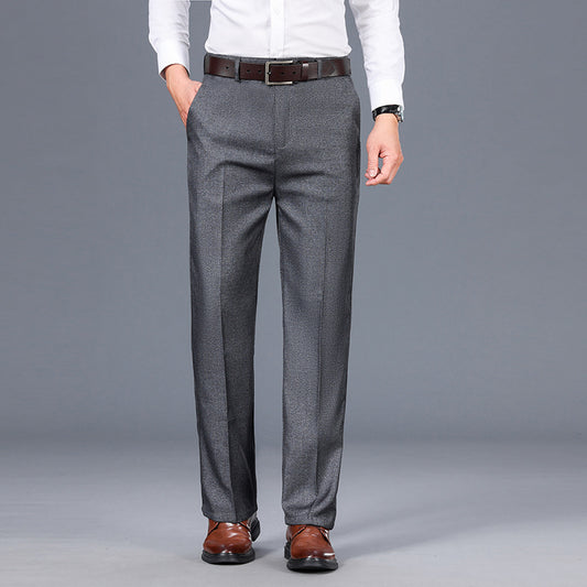 Pantalones de Vestir Rectos para Hombre - Elegancia Casual Otoño Invierno
