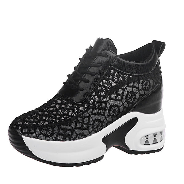Zapatillas Deportivas Casuales para Mujer con Plataforma y Malla Transpirable