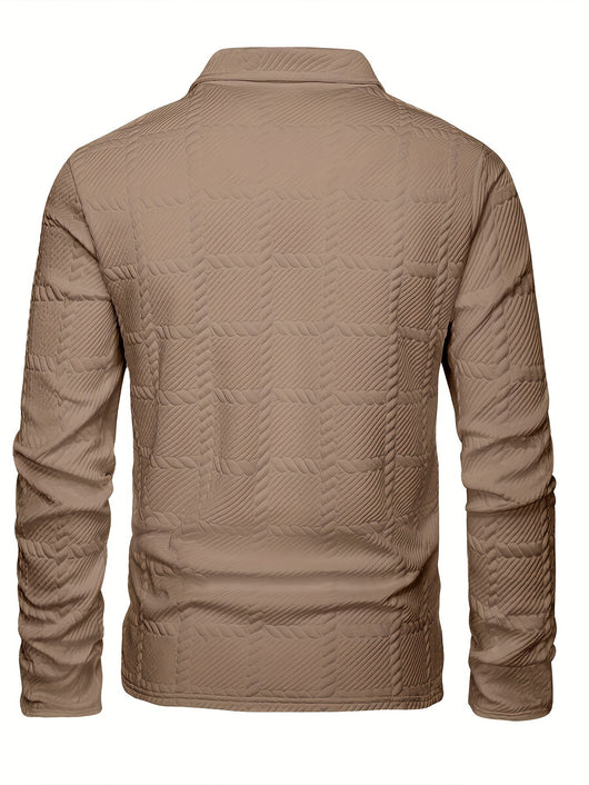 Polo Manga Larga Clásico con Solapa y Botones para Hombre - Image 23